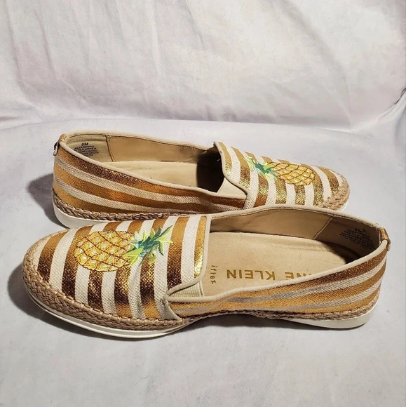Anne Klein IFLEX Zarenna Slip-On Espadrille Pineapple Flats size 9 - Picture 1 of 8